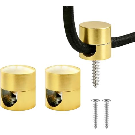 Set Mit 10 Goldfarbenen 2-in-1-kabelhaltern Aus Metall, Robuste Kabelorganisatoren Aus Aluminium Für Ladegeräte Zu Hause, Im Büro Und Im Auto