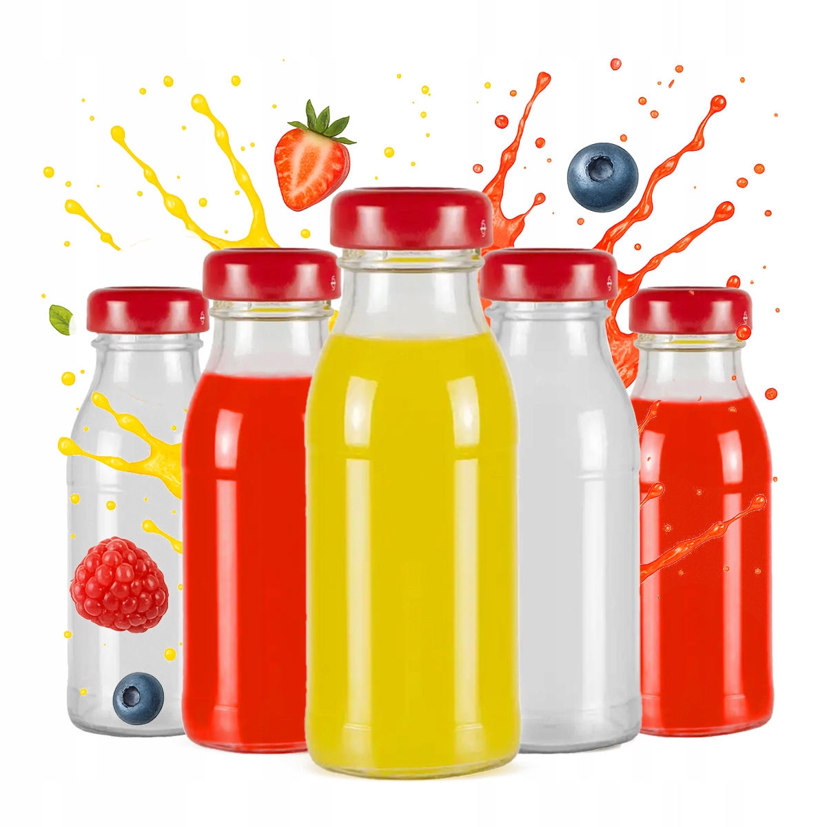 5 Flaschen Für Saft, Honig, Saft, 125ml Glasflasche, Saft, Sirup, Fi33