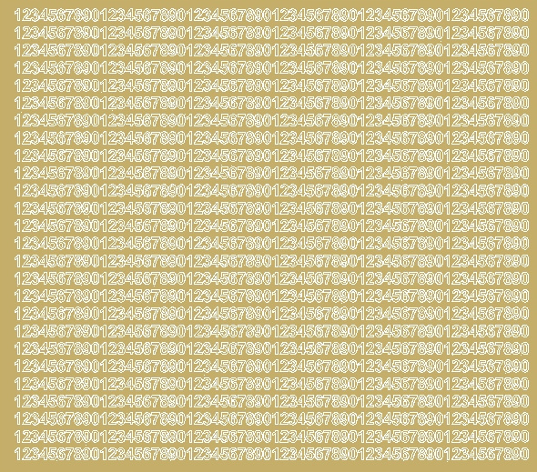 Selbstklebende Zahlenaufkleber, 5 Mm, Goldglänzend