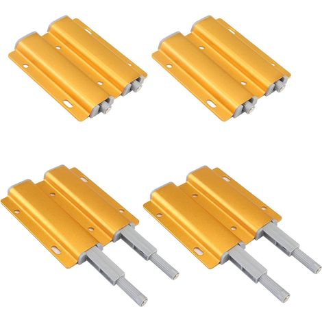 (4, Doppelt Vergoldet) Push-to-open-schrankbeschläge, Magnetische Schrankmagnete, Doppelter Rückprallmechanismus Für Schranktüren, Kleiderschrank, Versteckte Schublade