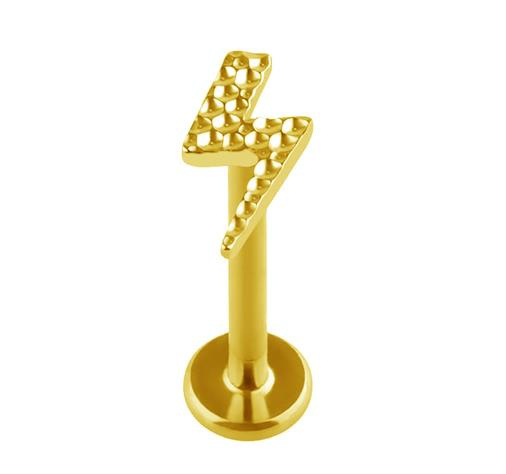 Titan-labret-ohrring Lightning Gold 1,2/6