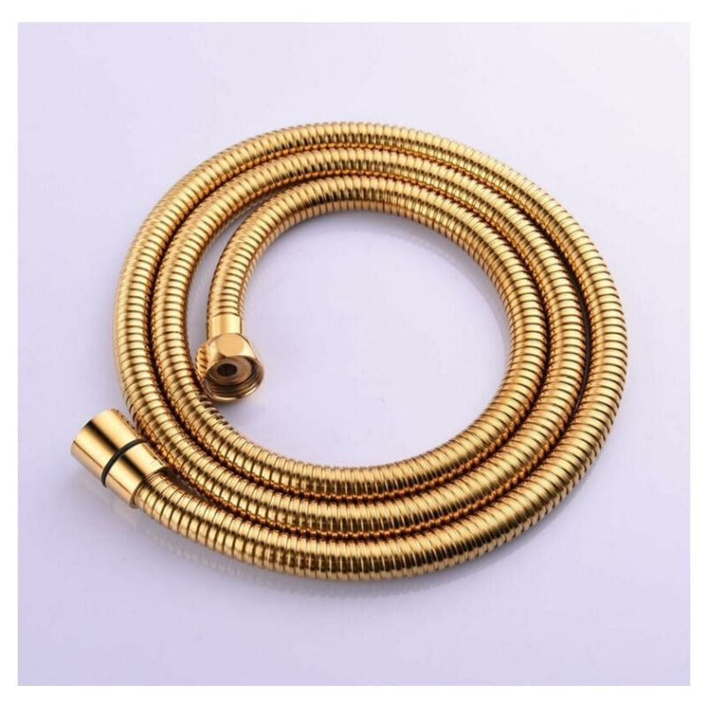 (gold) 1,5 M (59 Zoll) Knickfester, Flexibler Edelstahl-duschschlauch Mit Anschlüssen Aus Massivem Messing
