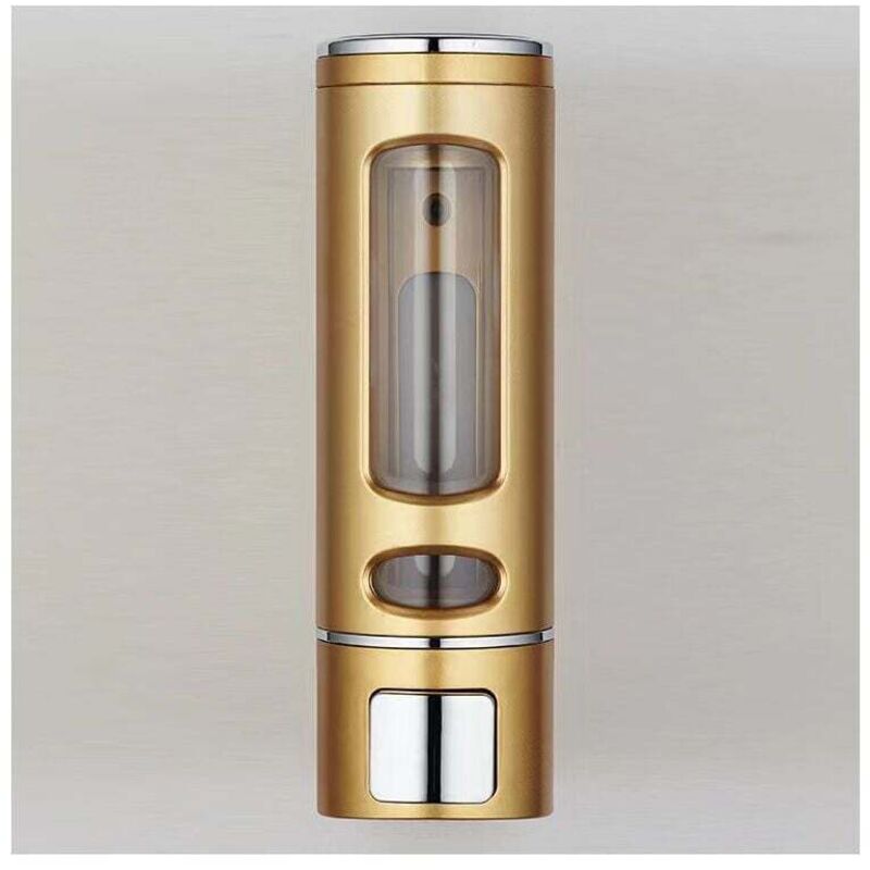 Goldener Seifenspender, Schlichter 400-ml-seifenspender, Wandmontierter Duschgelspender, Seifenschale