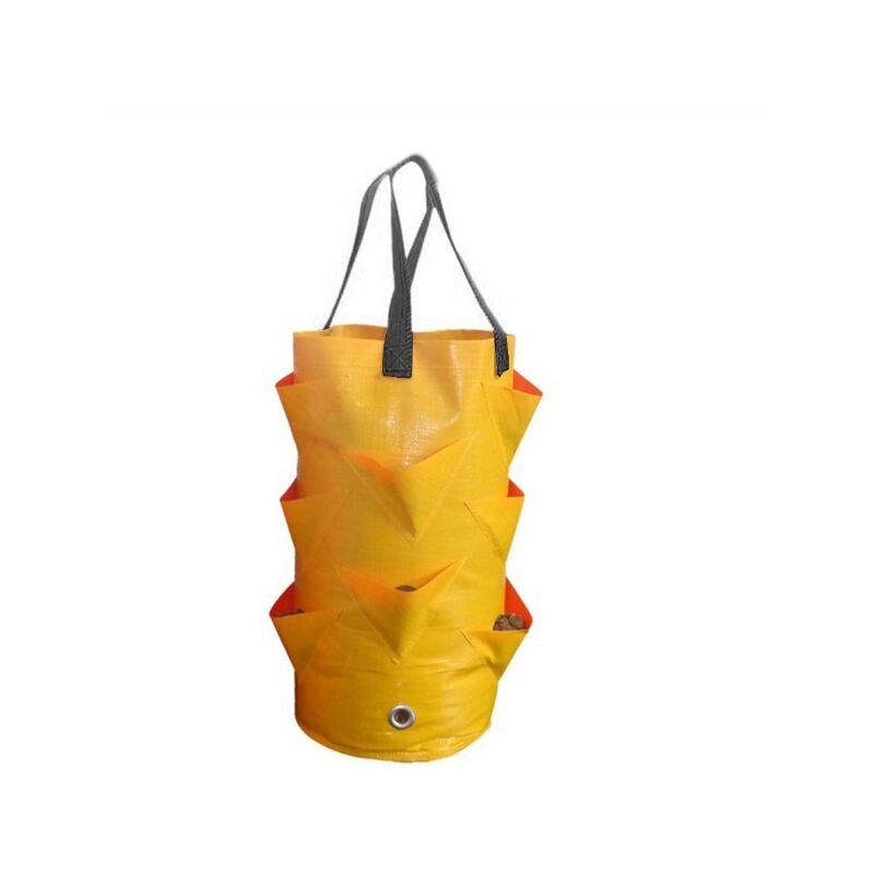 Fruchtschutznetze 1 Stück Multi-mouth-anzuchtbeutel, Wiederverwendbarer Garten-gemüsetopf, Atmungsaktiv, Pflanzbeutel Für Erdbeeren, Tomaten, Zwiebeln (gelb)