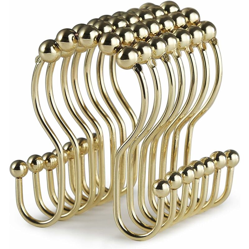 12er-pack Rostfreie Duschvorhanghaken Aus Edelstahl In Gold.
