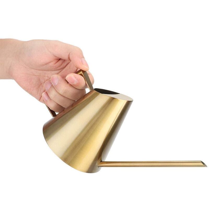 400 Ml Edelstahl-gießkanne, Gießkanne Mit Langem Auslauf, Mini-metall-gießkanne, 400 Ml Edelstahl-gießkanne, Kleine Metall-gießkanne Mit Langem Auslauf Für Zimmer- Und Gartenpflanzen, Gold