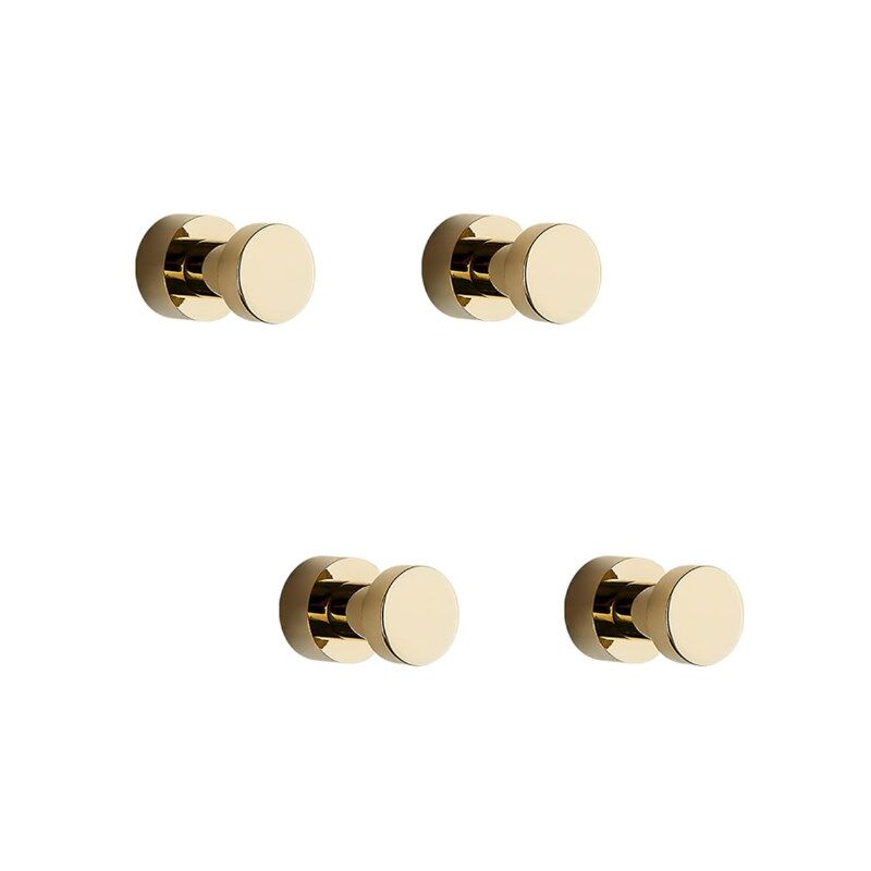 Goldfarbene Handtuchhaken, 4er-pack, Rostfreie Metallhaken Für Bademäntel Und Mäntel, Selbstklebende Oder Wandmontierte Haken Für Bad, Küche, Schlafzimmer, Wohnzimmer, Büro, Bad, Küche ...