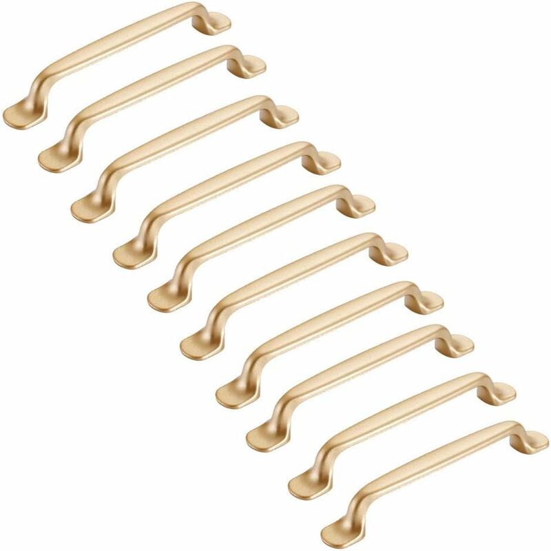 10 Stück Goldene Schrankgriffe 128 Mm – Möbelgriffe Für Küchenschranktüren Und Schrankgriffe