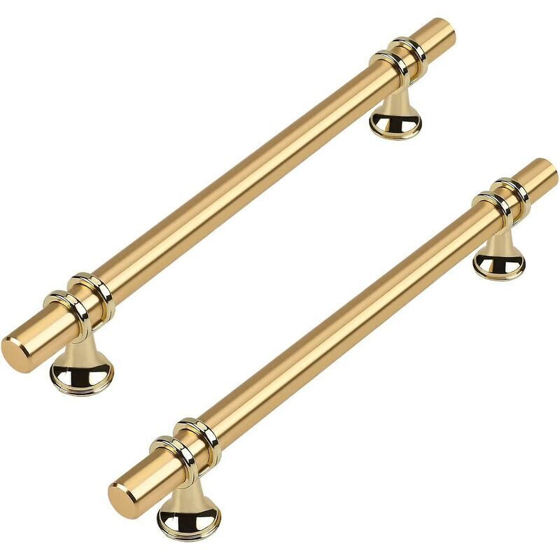 6er-set Möbelgriffe, Küchengriffe, Goldene Griffe – Goldene Küchengriffe, Schubladengriffe Aus Zinklegierung, Achsabstand 192 Mm