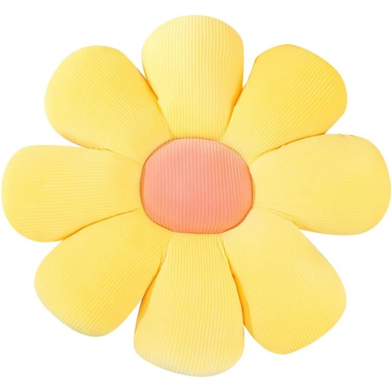 40 Cm Großes Kissen Mit Gelben Gänseblümchen, Süßes Blumen-bodenkissen, Plüsch-dekokissen In Blumenform Für Mädchen, Plüschtiere, Stuhlkissen