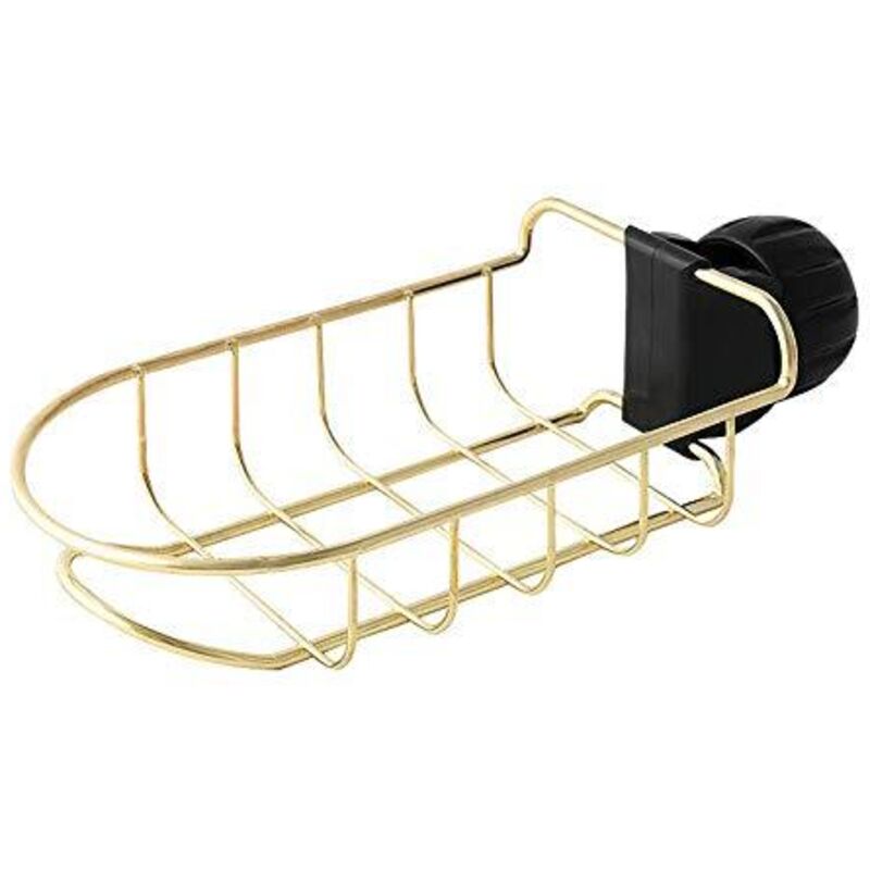 Küchenregal Aus Edelstahl Mit Glatter Oberfläche Über Dem Wasserhahn Für Küche, Bad Und Büro (farbe: Gold, Größe: 23,6 Cm X 10,9 Cm X 6,1 Cm)