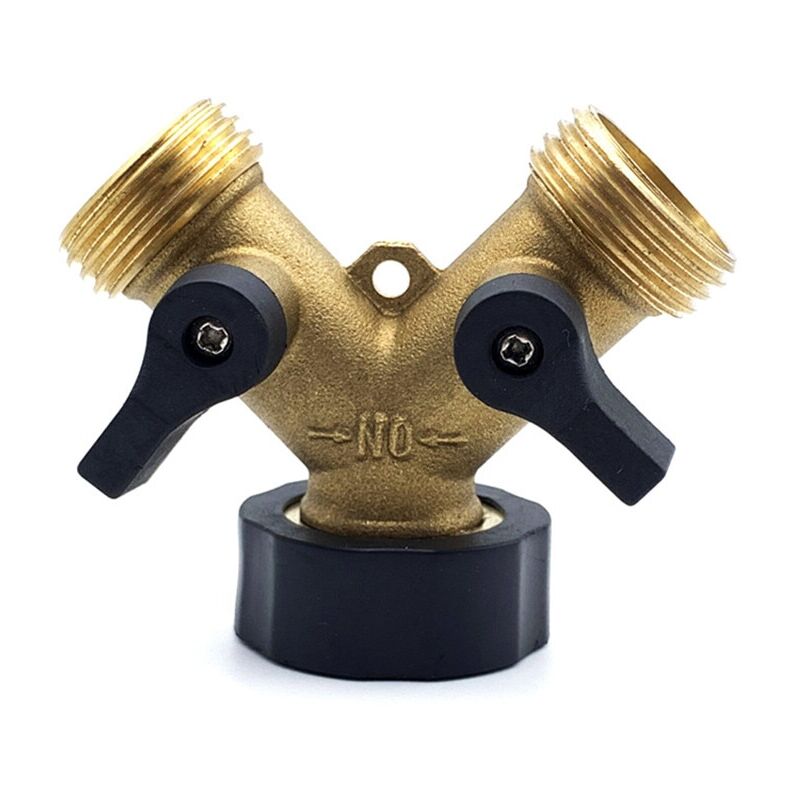 Wasserhahn-schlauchverteiler, 3-wege-anschluss, Multifunktional, Hochwertig Und Langlebig, Material: Messing/gummi/abs, Schwarz/gold