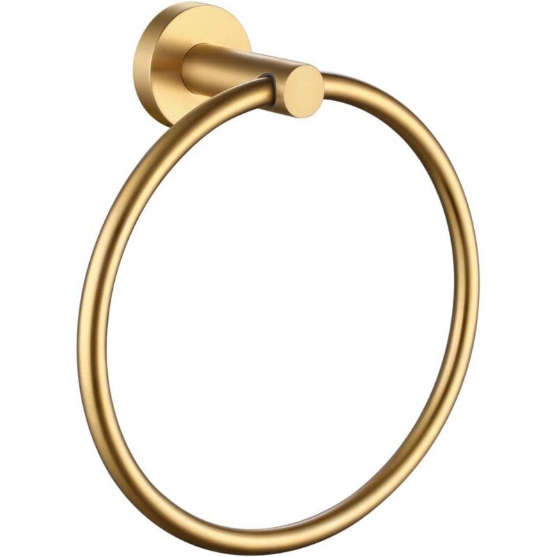 Handtuchring, Gebürstetes Gold, Runder Handtuchhalter Aus Edelstahl Sus 304 Für Moderne Badezimmer, Wc Und Küche, Wandmontage