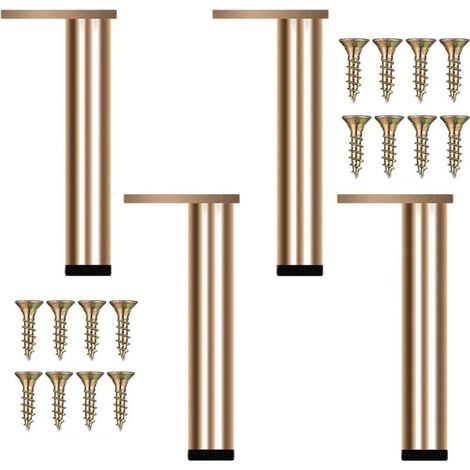 Ulisem 4er-set Verstellbare Möbelfüße Aus Goldfarbenem Metall, Moderne Sofabeine, Ersatzbeine Für Couchtisch, Tv-ständer, Badezimmerschrank