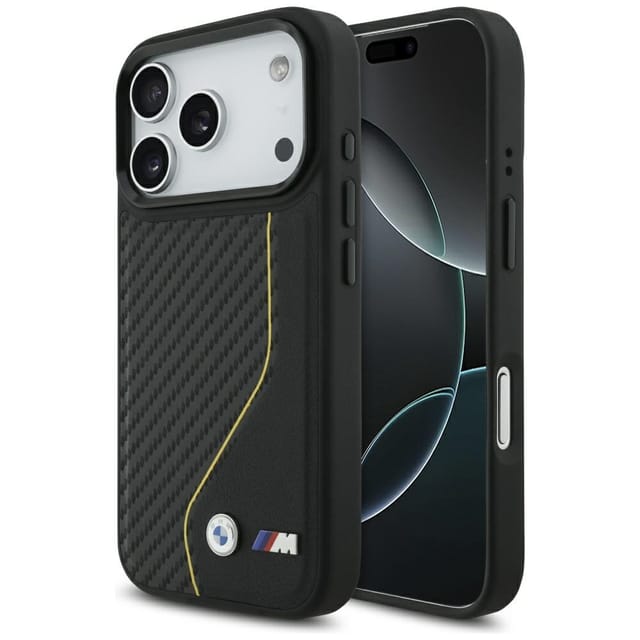 Bmw M Carbon Line & Logo Magsafe Hülle Für Iphone 17 Pro Gelb