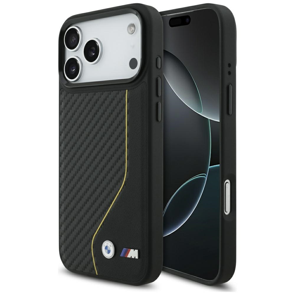 Bmw M Carbon Line & Logo Magsafe Hülle Für Iphone 17 Pro Max Gelb
