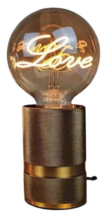 Basal – Nachttischlampe, Gold, Mit Love- Oder V-led-glühbirne