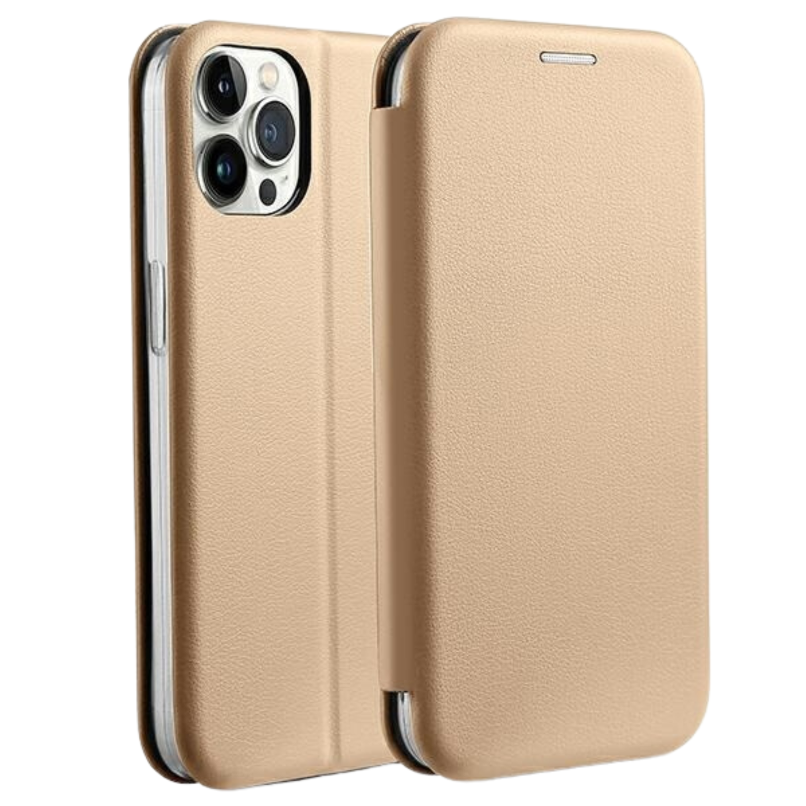 Beline Book Magnethülle Für Iphone 15 Pro 6.1 Gold/gold