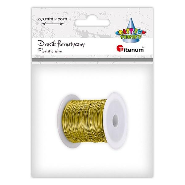 Blumendraht 0,3 Mm 20 M Gold