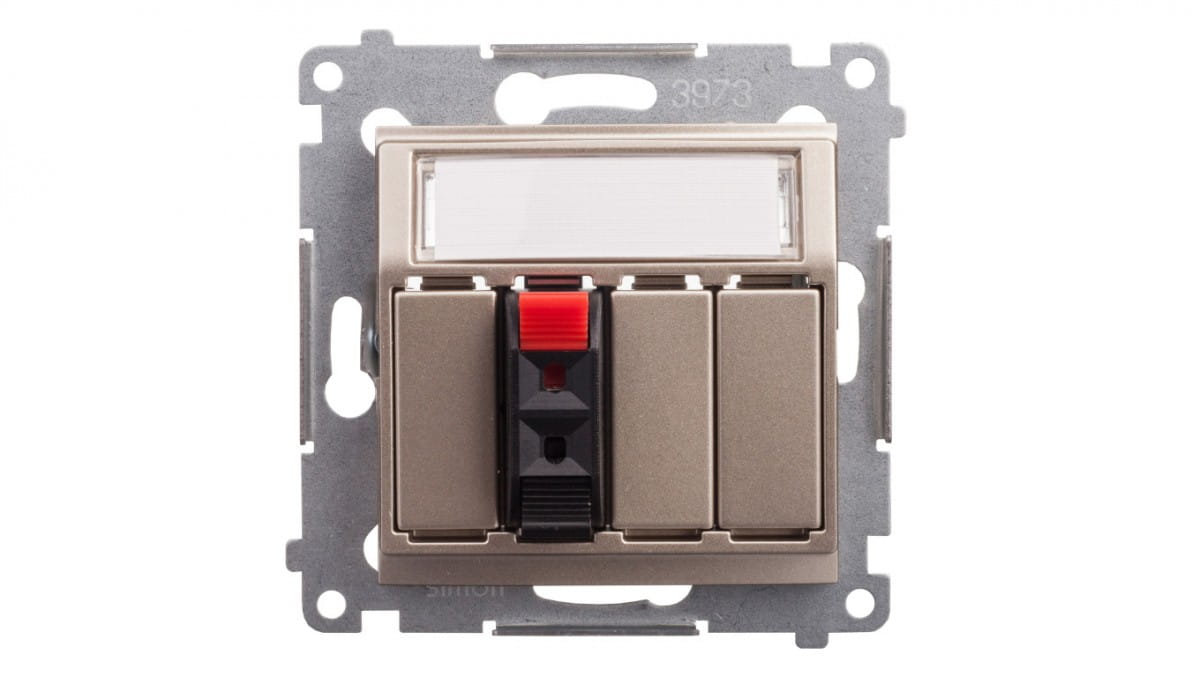 Simon 54 Einzelne Lautsprecherbuchse, Mattgold Dgl31.01/44