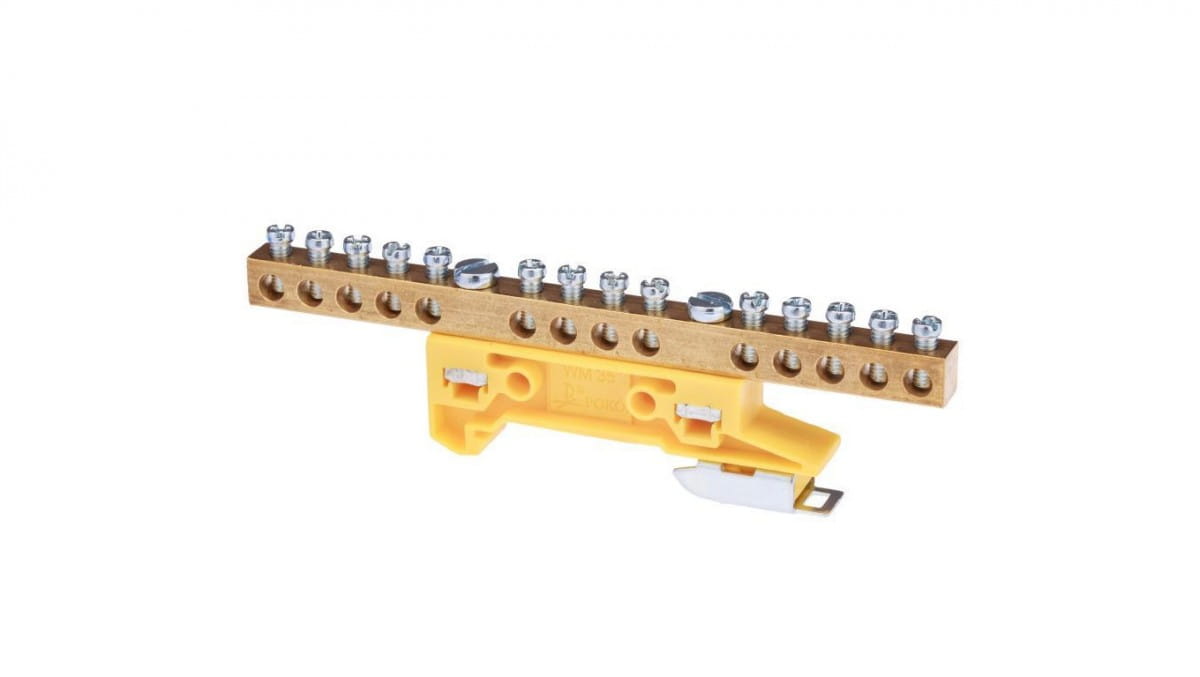 Schutzklemme 14x6mm2 Messingmontage Für Ts35-schiene Gelb Zo-2107 A14-2131