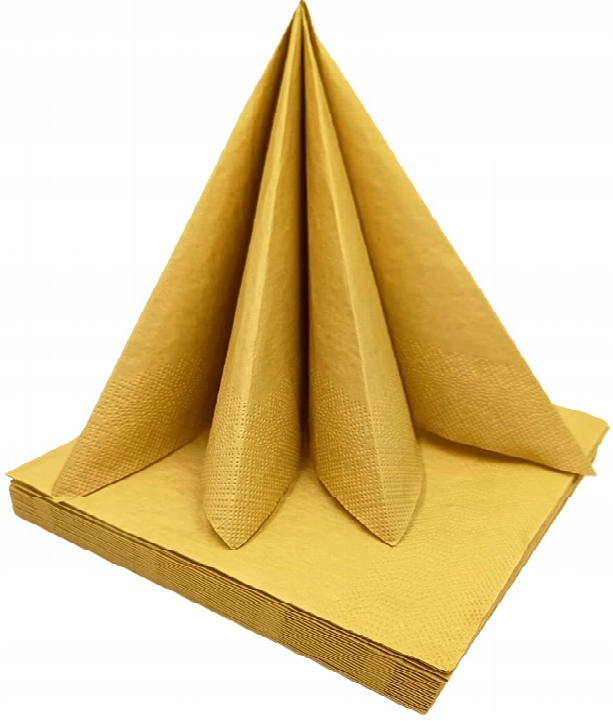 Goldfarbene Servietten, 33 X 33 Cm, 20 Stück (gold)