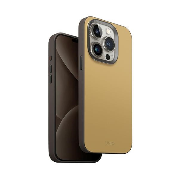 Uniq Lyden Ds Iphone 15 Pro 6,1" Magclick Ladehülle Kanariengelb-flintgrau