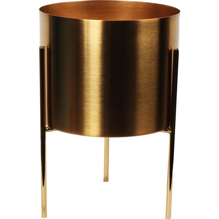 Goldene Metallabdeckung Auf Drei Beinen, 17 Cm