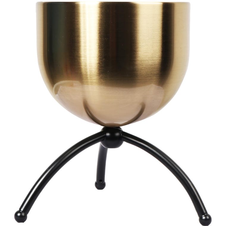 Goldene Metallabdeckung Auf Drei Beinen, 20 Cm