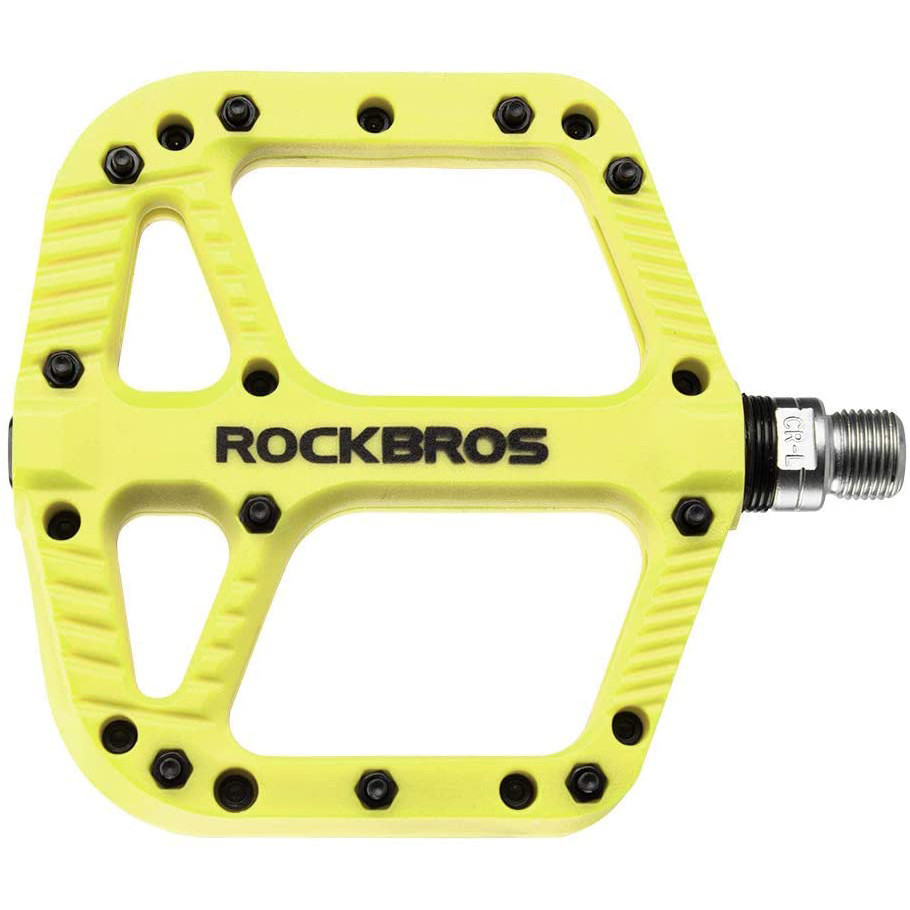 Rockbros 2018-12agn Nylon-fahrradpedale Mit Pins, Gelb Fluoreszierend