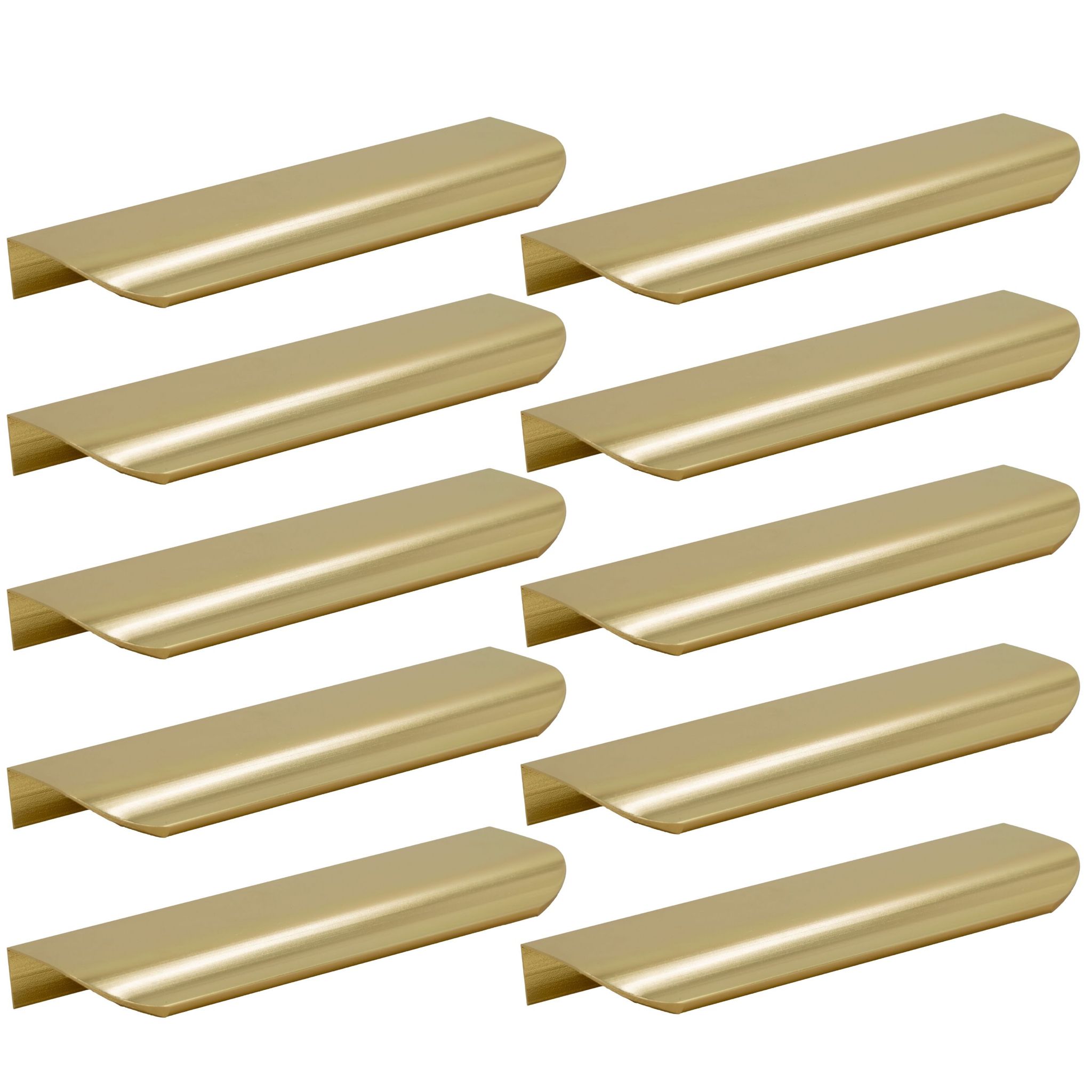 10 X Möbelkantengriff 130 Mm Gold