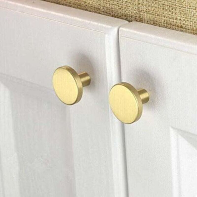 Möbelknöpfe Aus Gebürstetem Messing, Goldene Schubladengriffe Für Kommoden, Schränke, Kommoden, Badezimmer Und Küche, 10er-set (pilz)
