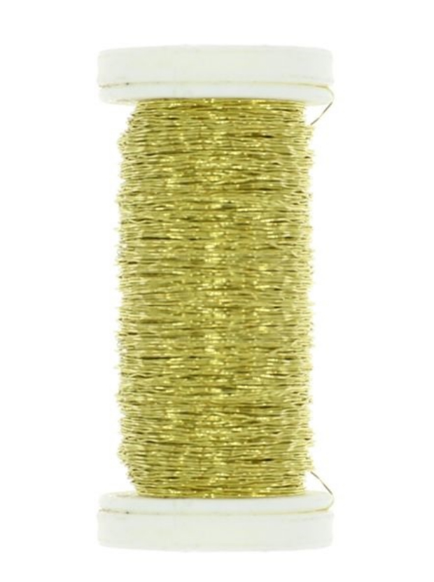 Blumendraht, Gewellt, Goldfarben, 1 Stück.