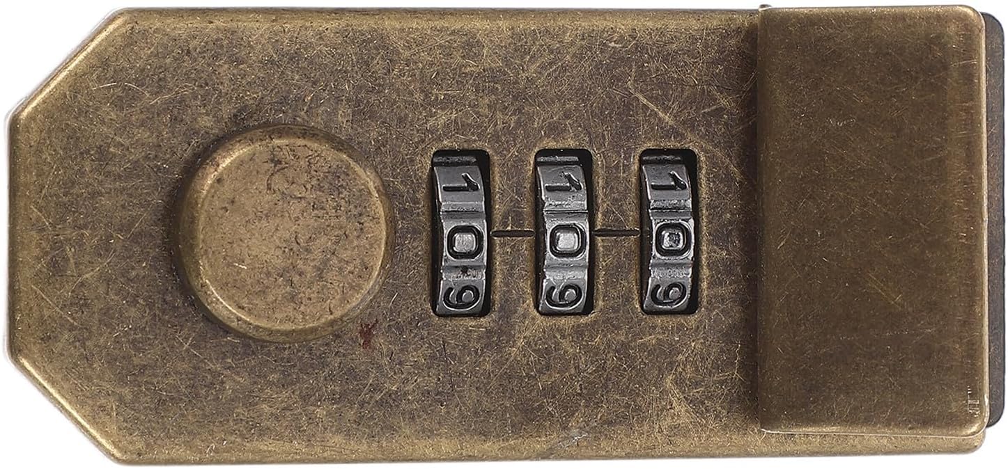 Schutzfunktion Kofferschloss Aus Eisen Mit 3-stelligem Zahlenschloss Für Reisekoffer Und Aktentaschen In Gold Für Reisen Und Pendler