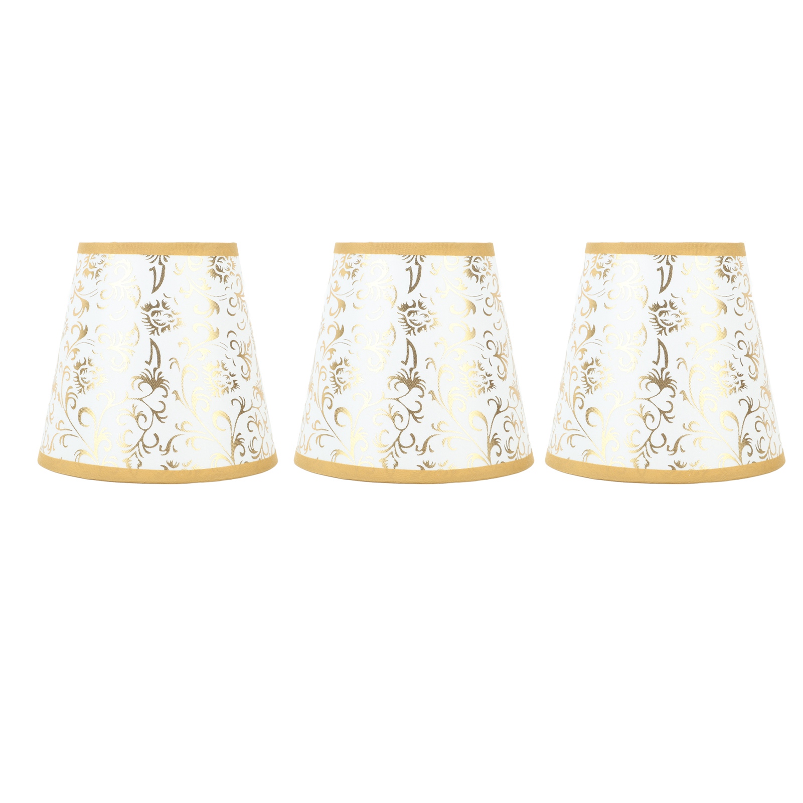 Stofflampenschirme Zum Anclipsen, Moderner Stil, Für E14-glühbirnen, Kronleuchter Oder Tischlampen, 3er-set, Goldfarben