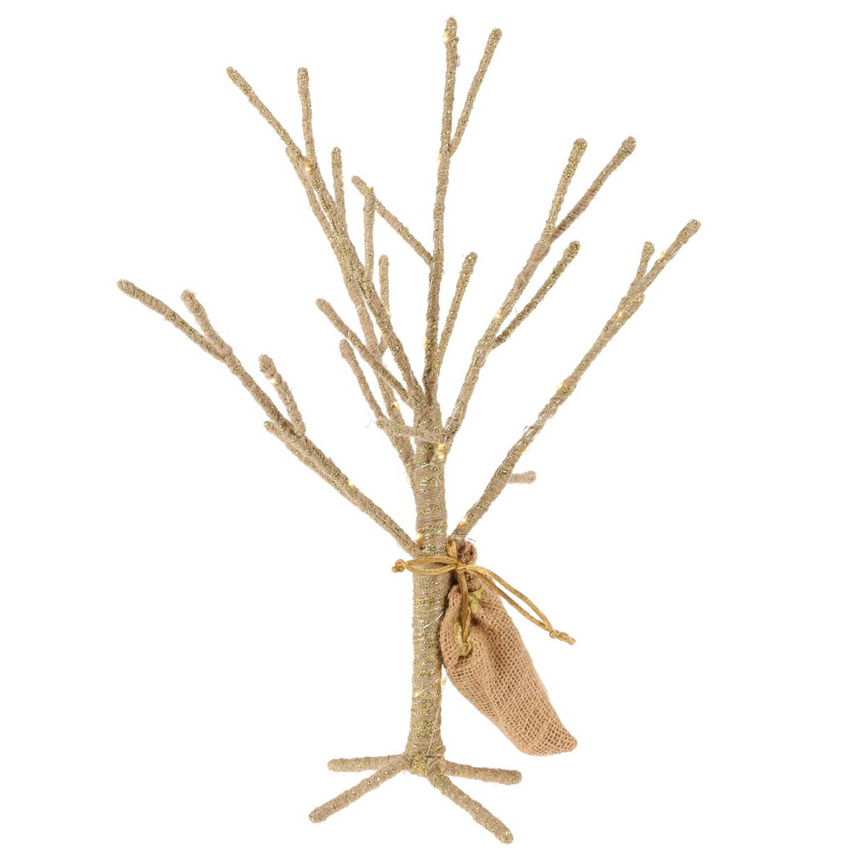Goldener Weihnachtsbaum Mit 30 Leds, 40 Cm