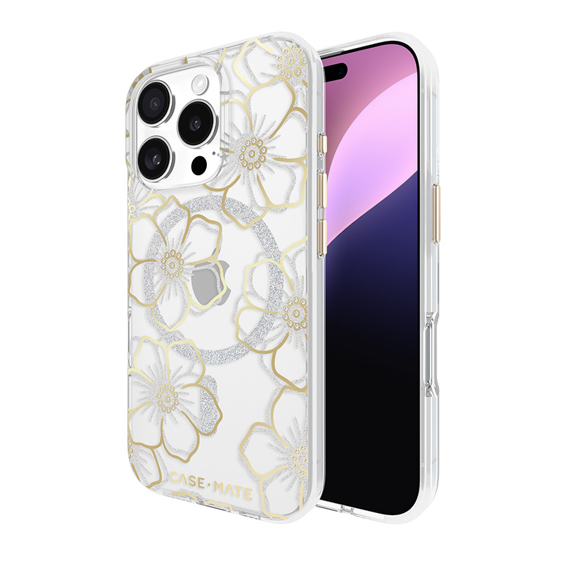 Case-mate Floral Gems Magsafe - Iphone 16 Pro Hülle (gold)
