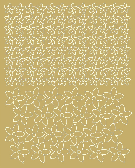 Aufkleber Für Fahrradhelme, Blumen, 120 Stück, Mattgold