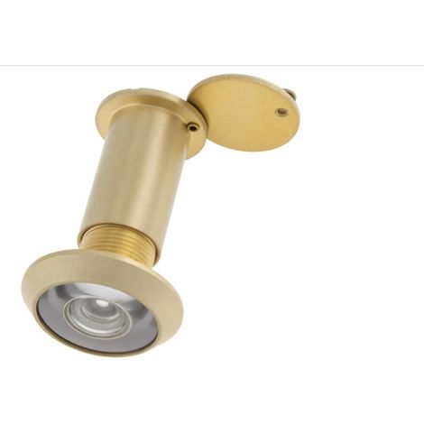 (gold) Türspion, Messing, 200-grad-türspion Mit Bullaugenfenster Für Türstärken Von 35 Bis 65 Mm