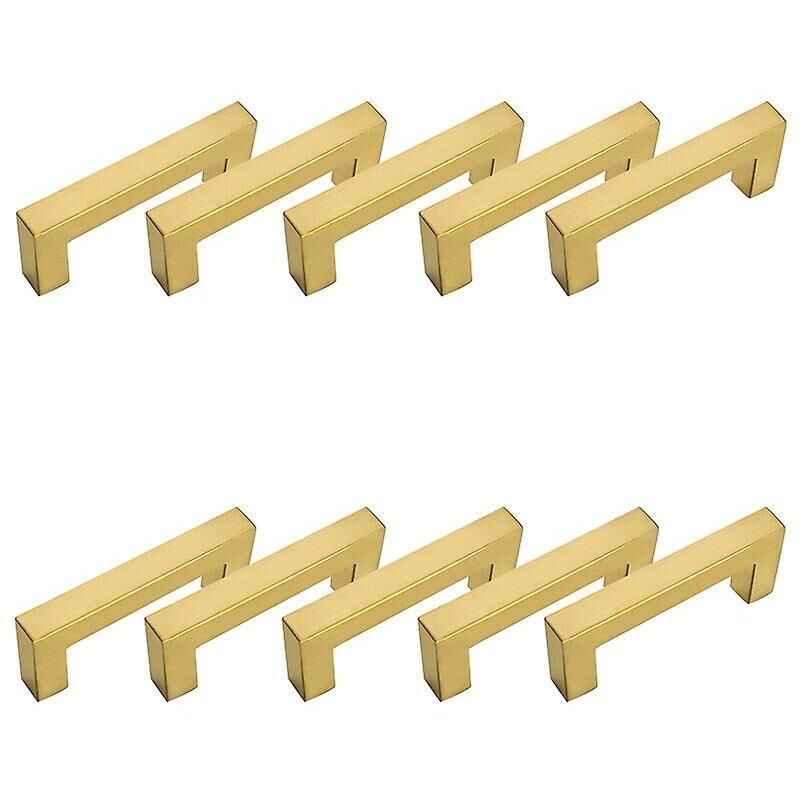 Set Mit 10 Möbelgriffen (7,6 Cm), Goldfarbene Möbelgriffe, Goldfarbene Griffbeschläge