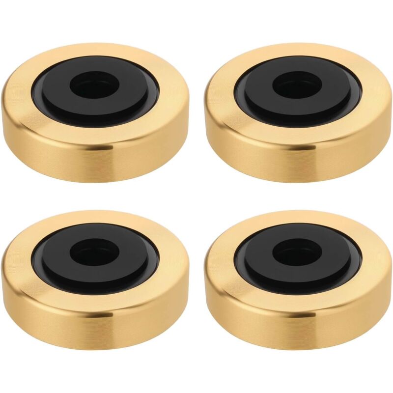 Set Mit 4 Aluminium-gerätefüßen 45 X 15 Mm, Goldfarben, Isolierend Und Dämpfend, Für Audiogeräte
