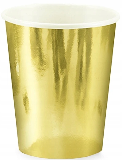 Goldene Becher, 250 Ml, 6 Stück.