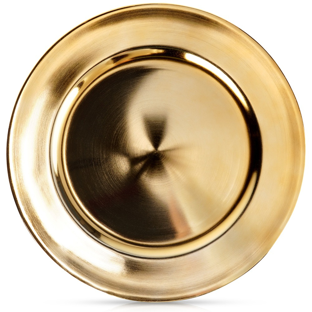 Goldene Unterteller, Platzdeckchen, Dekorativer Ständer, Tablett, Platte, Großer Teller