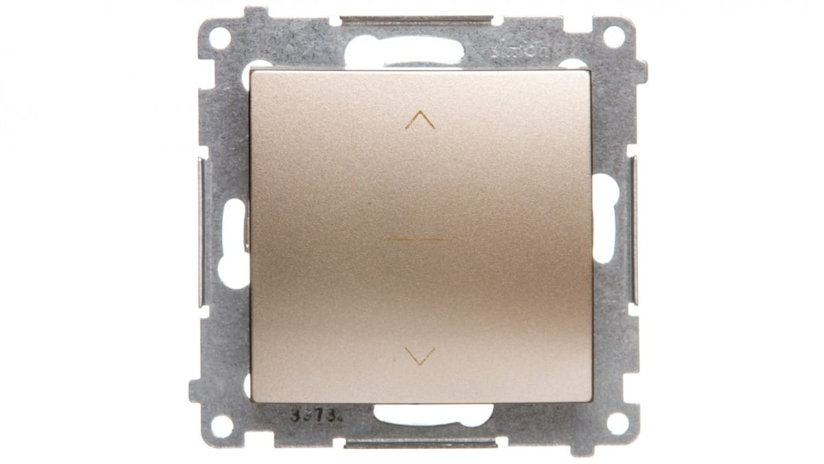 Simon 54 Premium Drei-positionen-verschlussschalter 1-0-2, Schnellverbinder, Gold Dzw1k.01/44