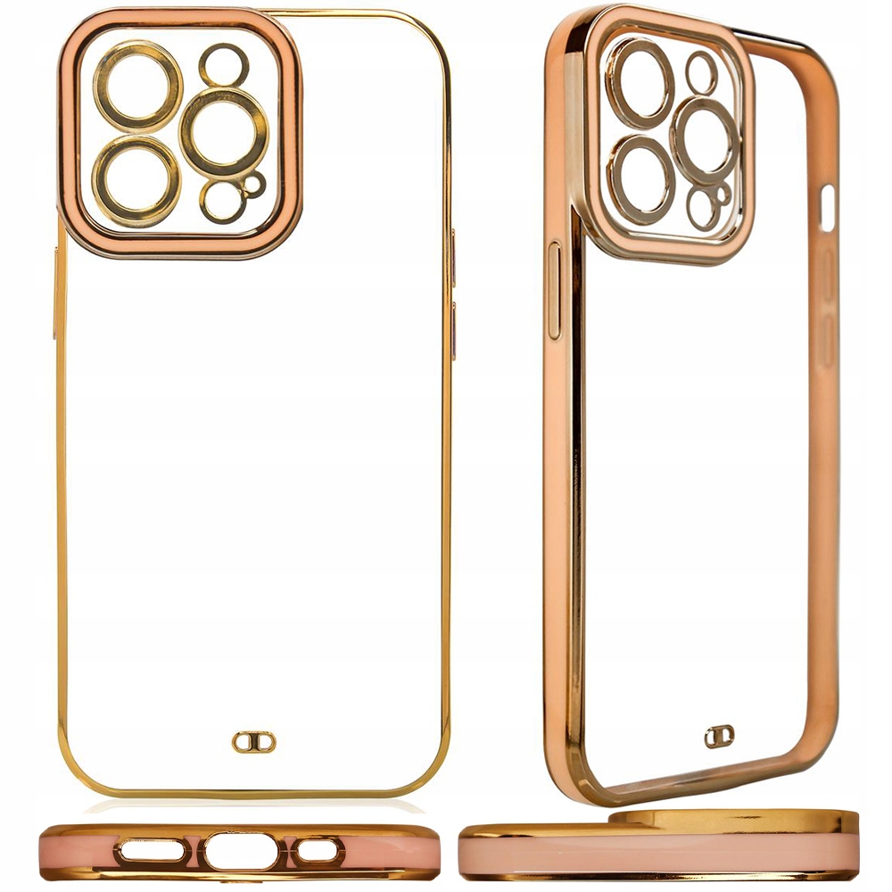 Modische Schutzhülle Für Xiaomi Redmi Note 11 Pro, Gel-cover Mit Goldenem Rahmen