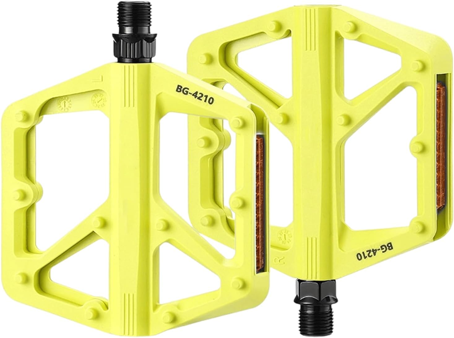 Non-slip Bike Pedals, Mountain Bicycle Pedals, 4.13 X 3.15 X 0.59 Inches, Reflective Pedal, Comfortable Stepper, Ideal For Seniors, Cardio, Indoor Gym, Outdoor Cycling Workouts