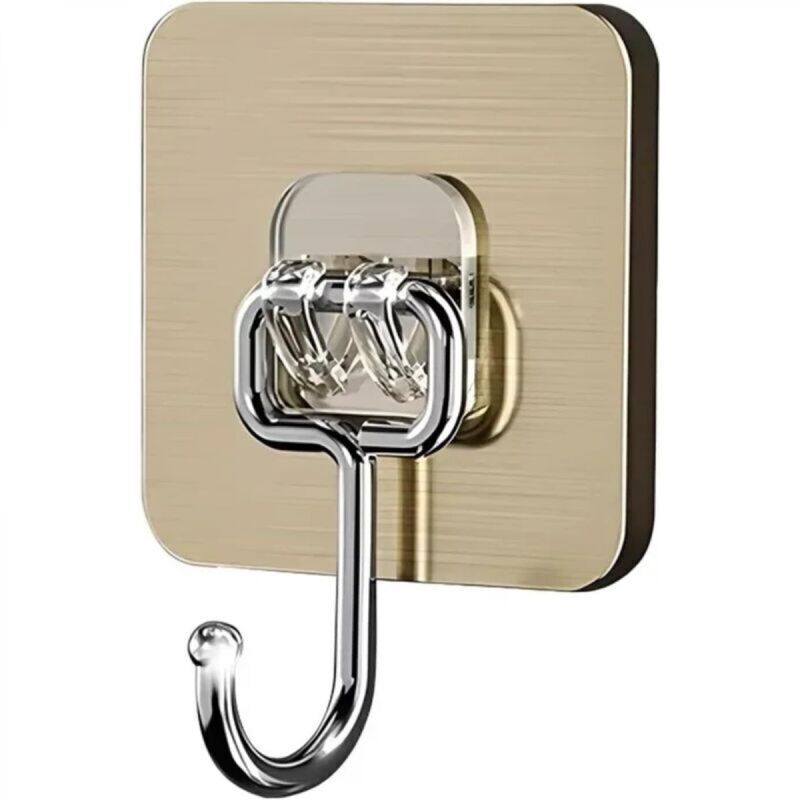 Klebehaken Zum Anbringen Ohne Bohren – 15er-packung Robuste, Vergoldete Haken Für Türen, Fenster, Küchen, Wände Und Glas