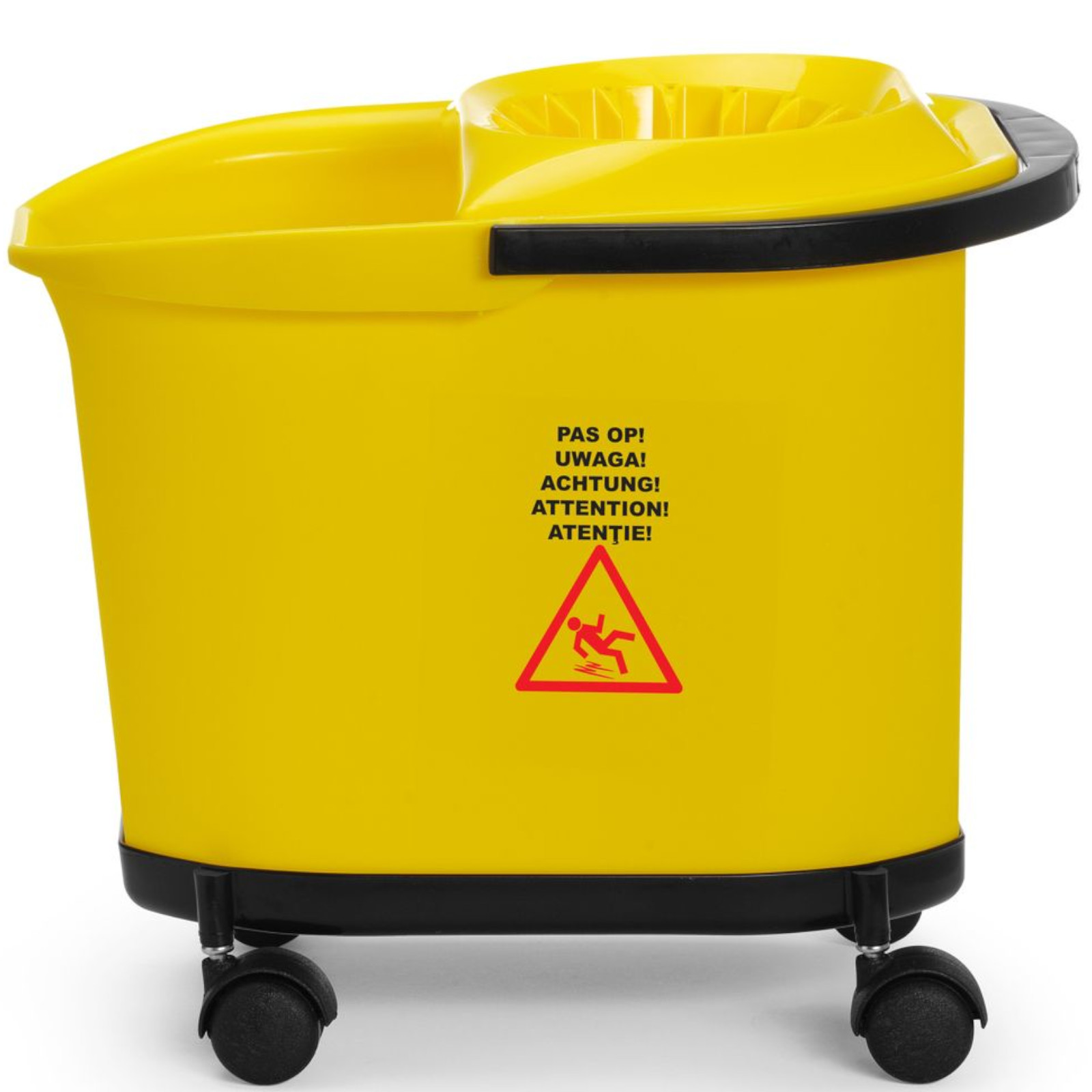 Bodenwischeimer Mit Auswringer Und Fahrgestell, 16 L