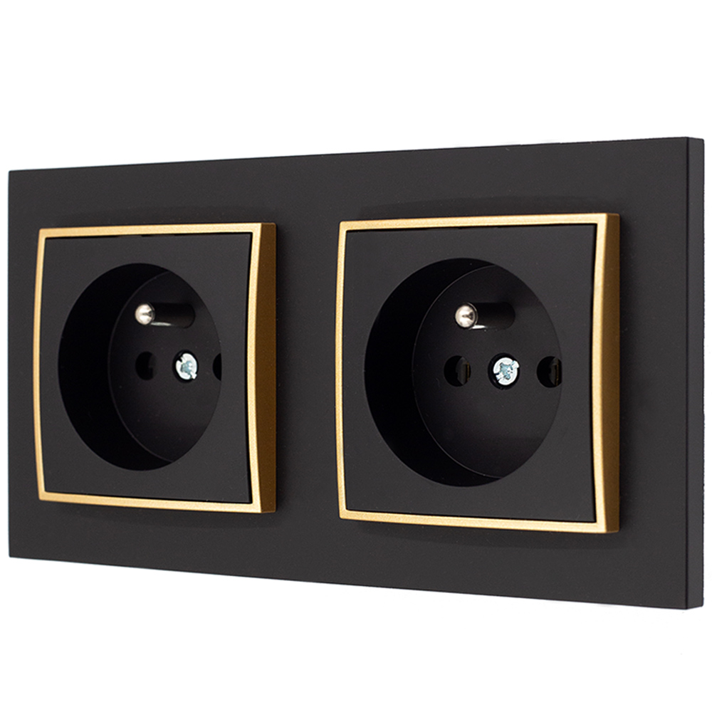 Zwei Einzelne Nester Pipistrelle Mini, Matt Schwarz/gold 4