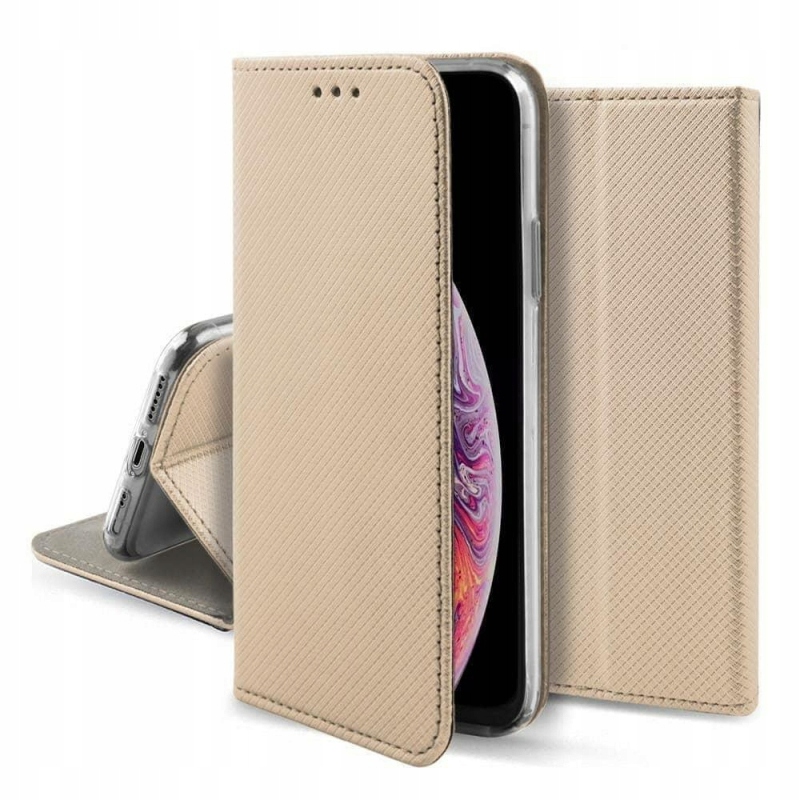 Smart Magnet Geschlossene Hülle Mit Klappe Gold Für Samsung M33 + Glas
